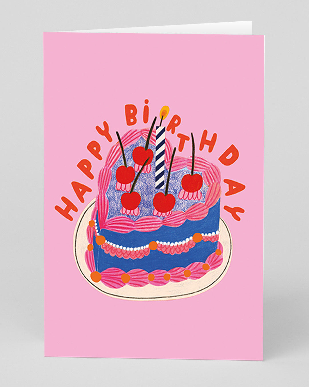 Birthday Card Heart Cake Birthday Card