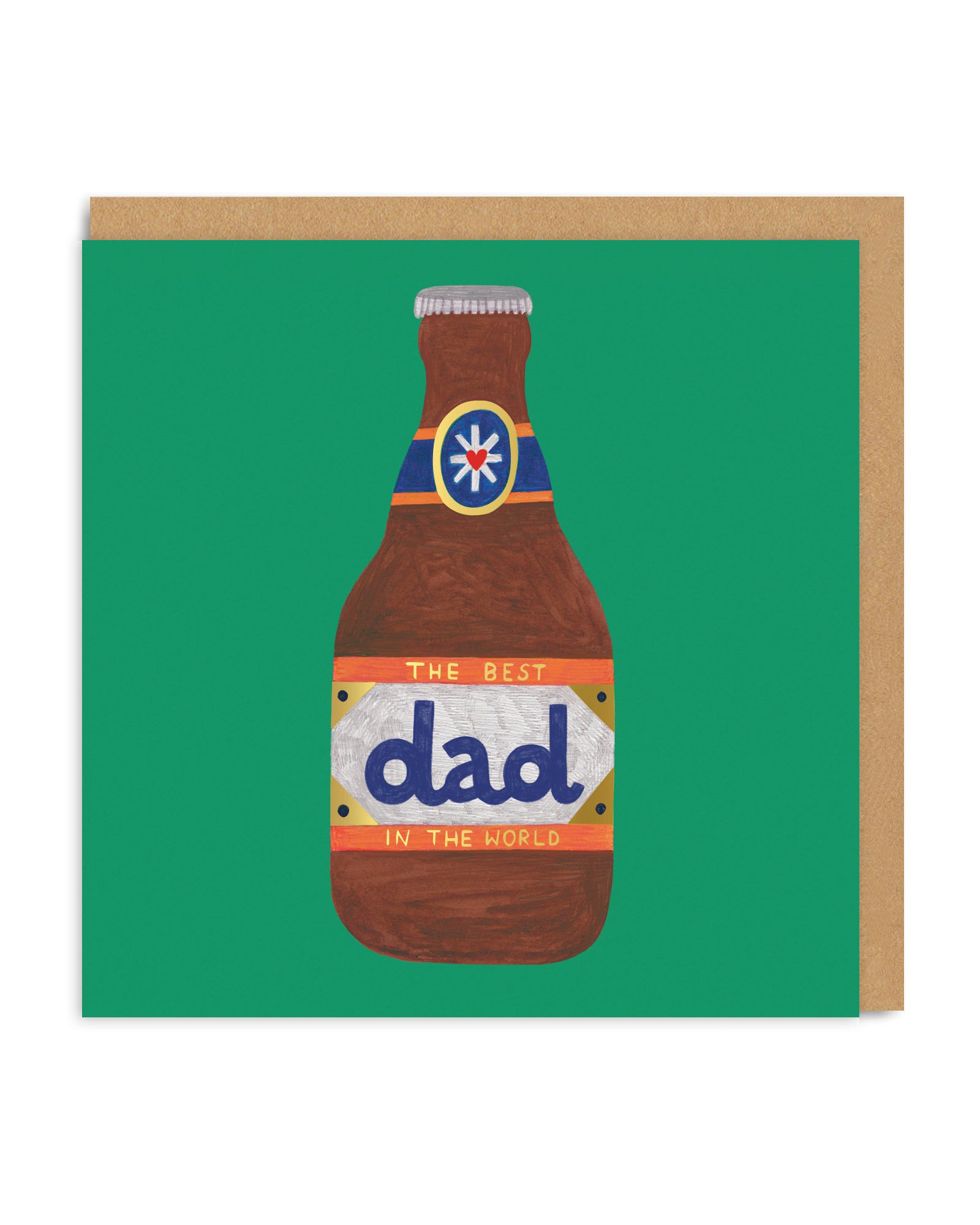Father’s Day Cute Dad Beer bottle Greeting Card
