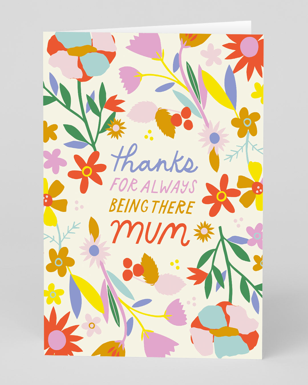 Birthday Card for Mum Thanks For Always Being There Mum Greeting Card