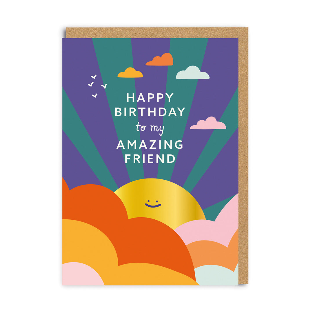 Birthday Card for Friend Amazing Friend Sunshine Birthday Card