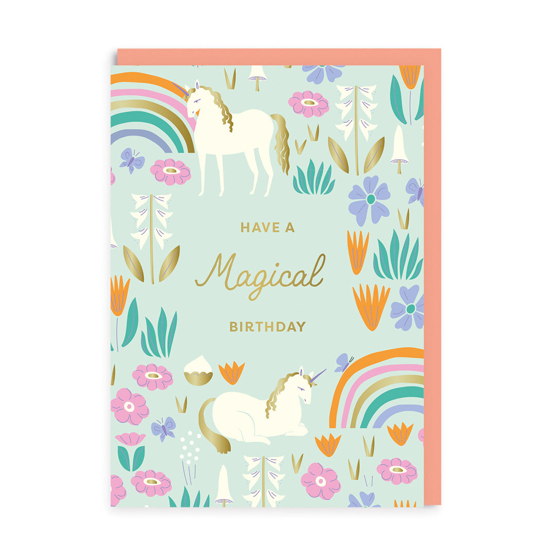 Rainbows and Unicorns Birthday Card