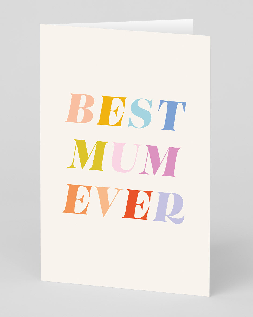 Personalised Best Mum Ever Typographic Mother’s Day Card