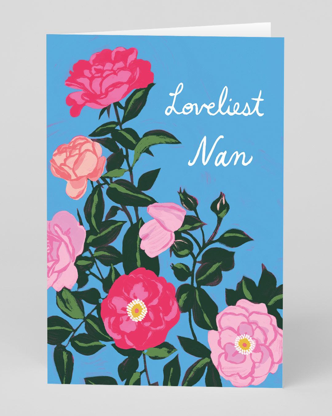 Birthday Card for Nan Climbing Roses Loveliest Nan Greeting Card