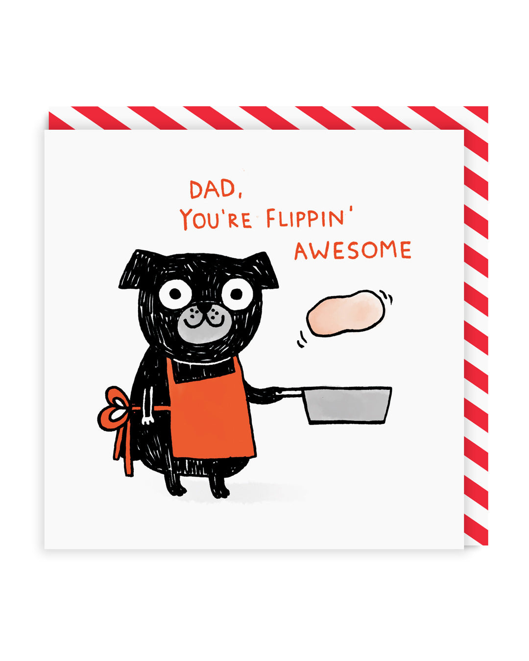 Father’s Day Funny Flippin’ Awesome Dad Square Greeting Card