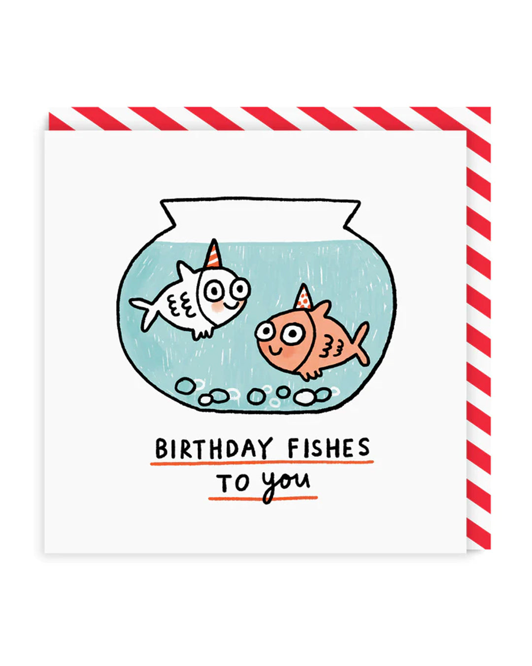 Funny Birthday Card Birthday Fishes To You Square Greeting Card