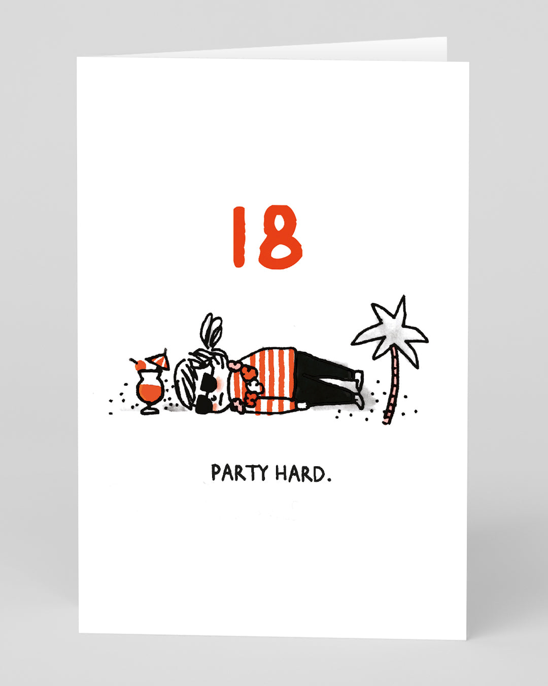 Funny 18th Birthday Card Party Hard 18th Birthday Card