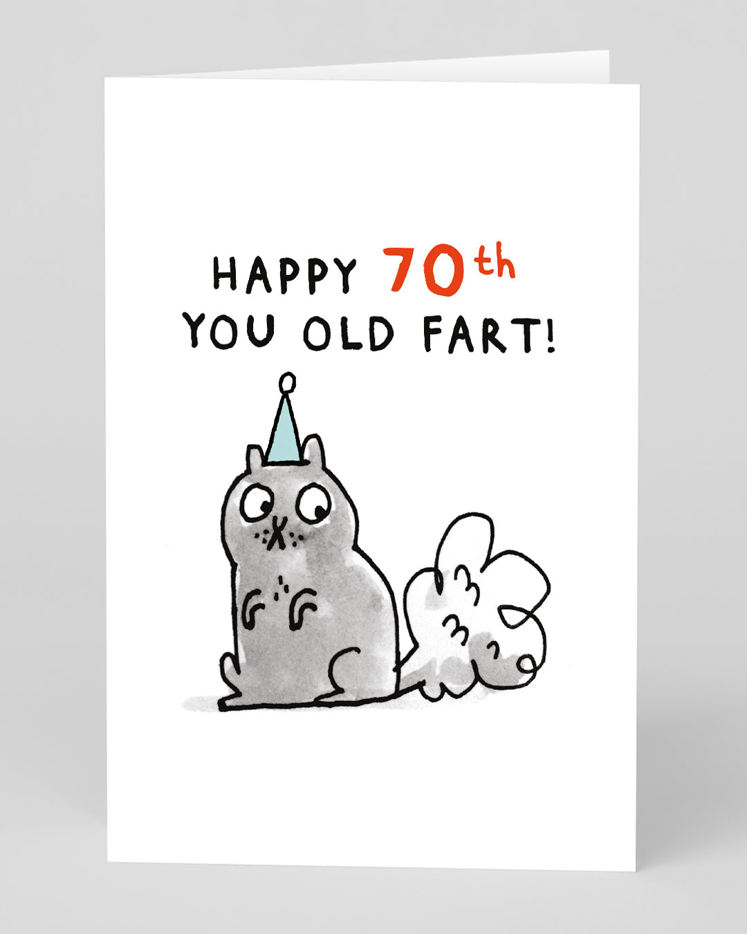 Funny 70th Birthday Card Old Fart 70th Birthday Card