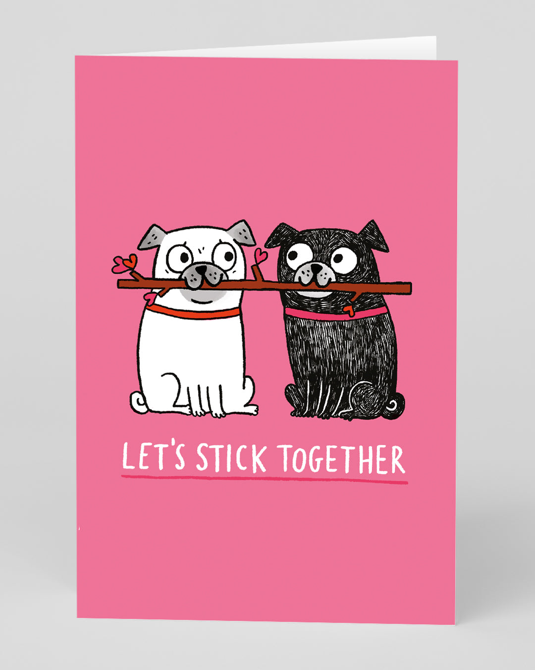 Valentine’s Day | Cute Valentines Card For Dog Lovers | Personalised Let’s Stick Together Greeting Card | Ohh Deer Unique Valentine’s Card for Her or Him | Made In The UK, Eco-Friendly Materials, Plastic Free Packaging