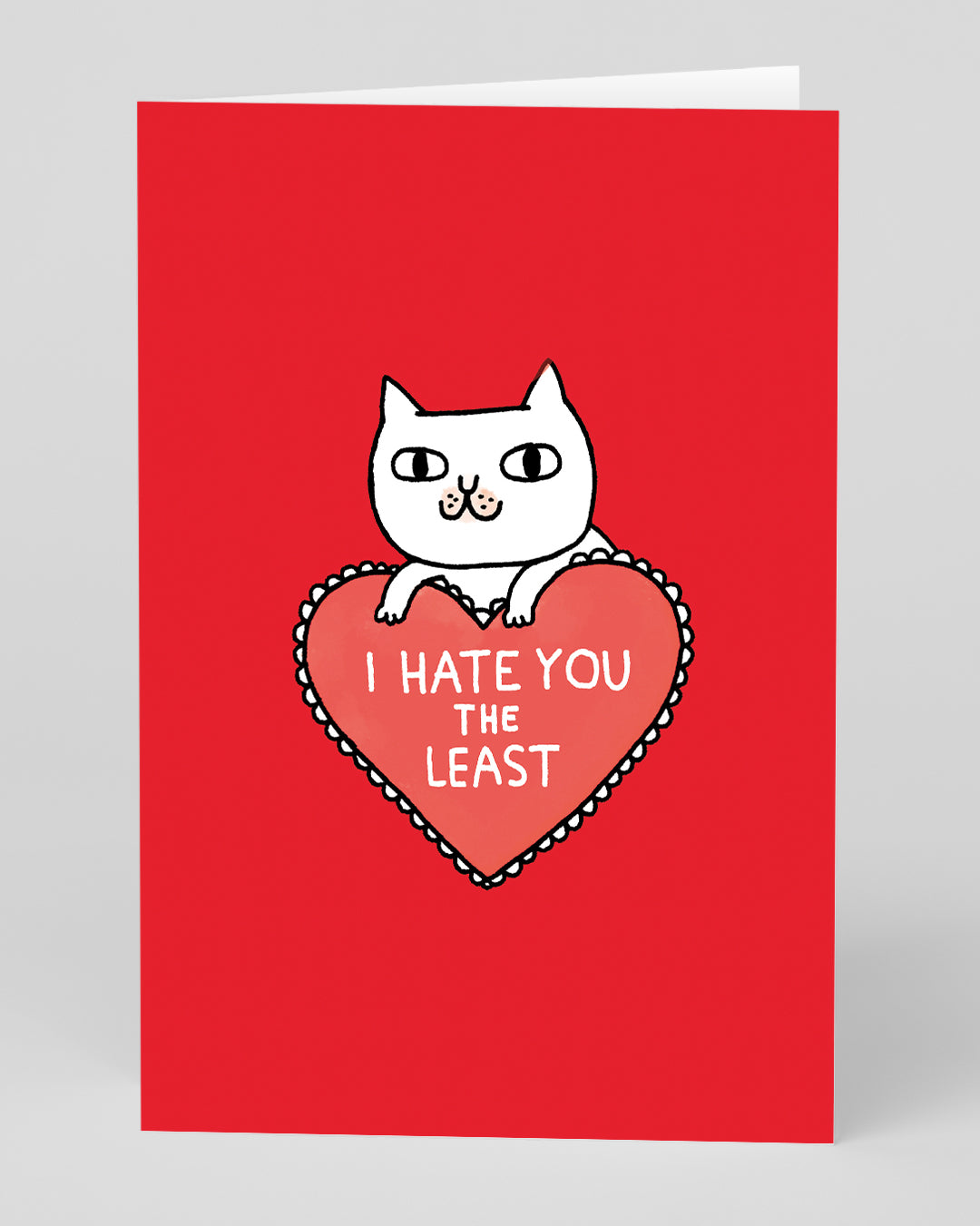 Valentine’s Day | Funny Valentines Card For Cat Lovers | Personalised I Hate You The Least Greeting Card | Ohh Deer Unique Valentine’s Card for Him or Her | Artwork by Gemma Correll | Made In The UK, Eco-Friendly Materials, Plastic Free Packaging