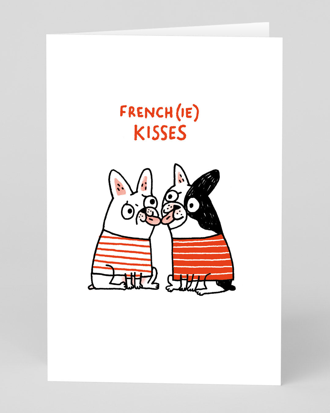 Valentine’s Day | Cute Valentines Card For Dog Lovers | Personalised Frenchie Kisses Greeting Card | Ohh Deer Unique Valentine’s Card for Him or Her | Artwork by Gemma Correll | Made In The UK, Eco-Friendly Materials, Plastic Free Packaging