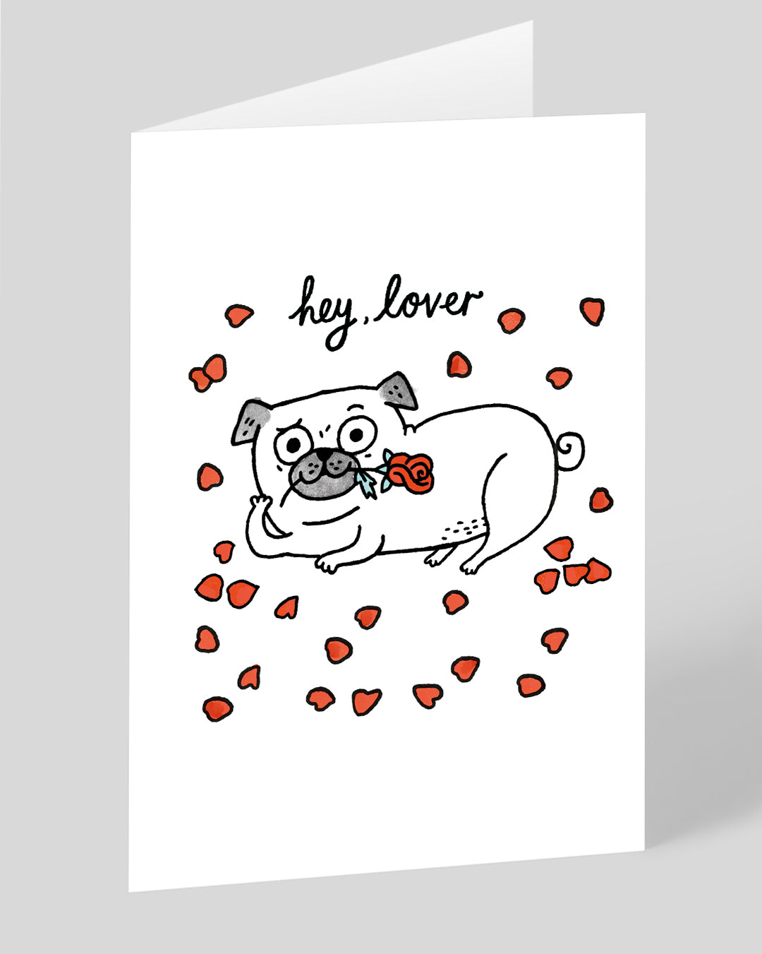 Valentine’s Day | Funny Cute Valentines Card For Dog Lovers | Personalised Hey Lover Greeting Card | Ohh Deer Unique Valentine’s Card for Him or Her | Made In The UK, Eco-Friendly Materials, Plastic Free Packaging
