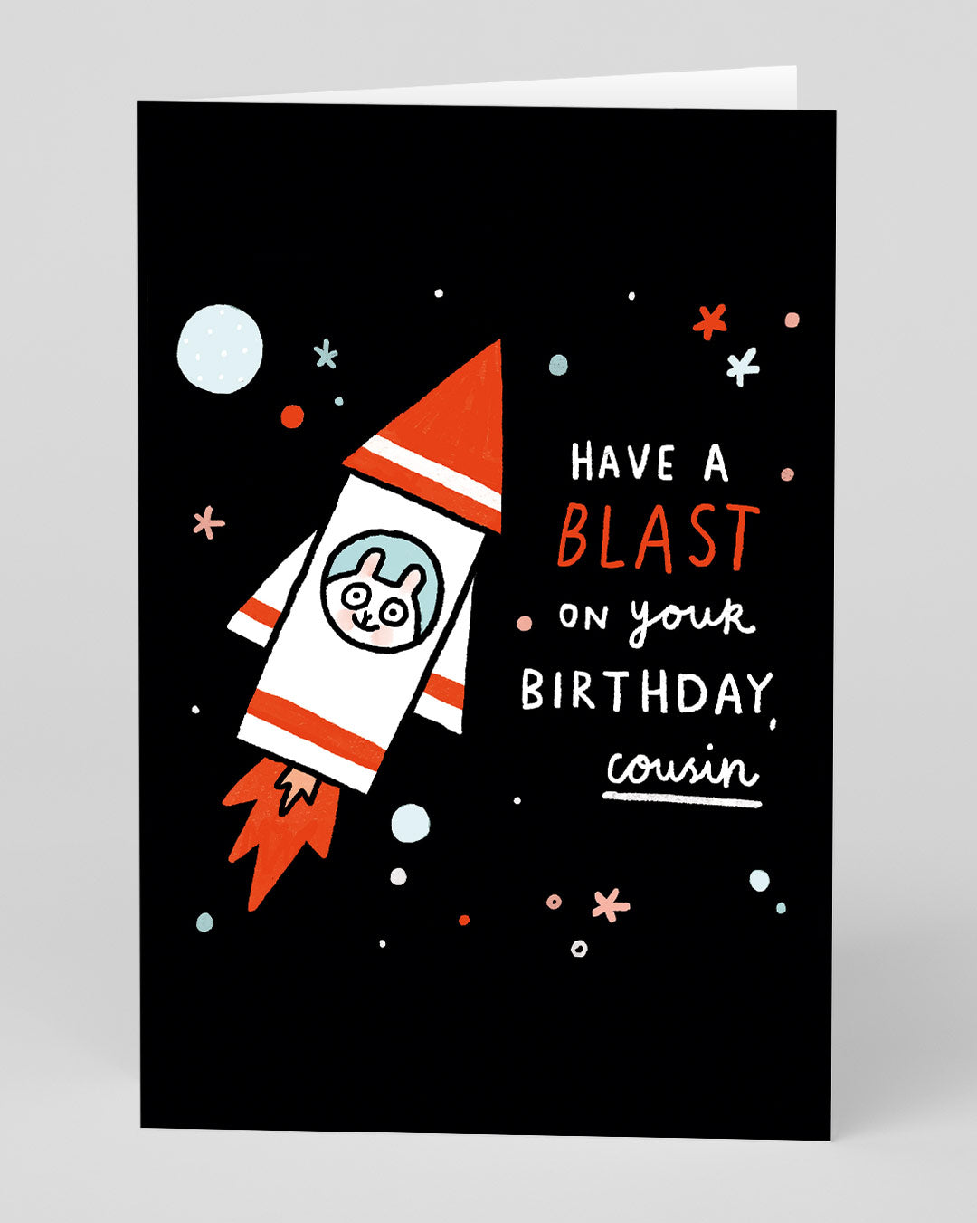 Birthday Card for Cousin Spaceship Have A Blast Cousin Birthday Card