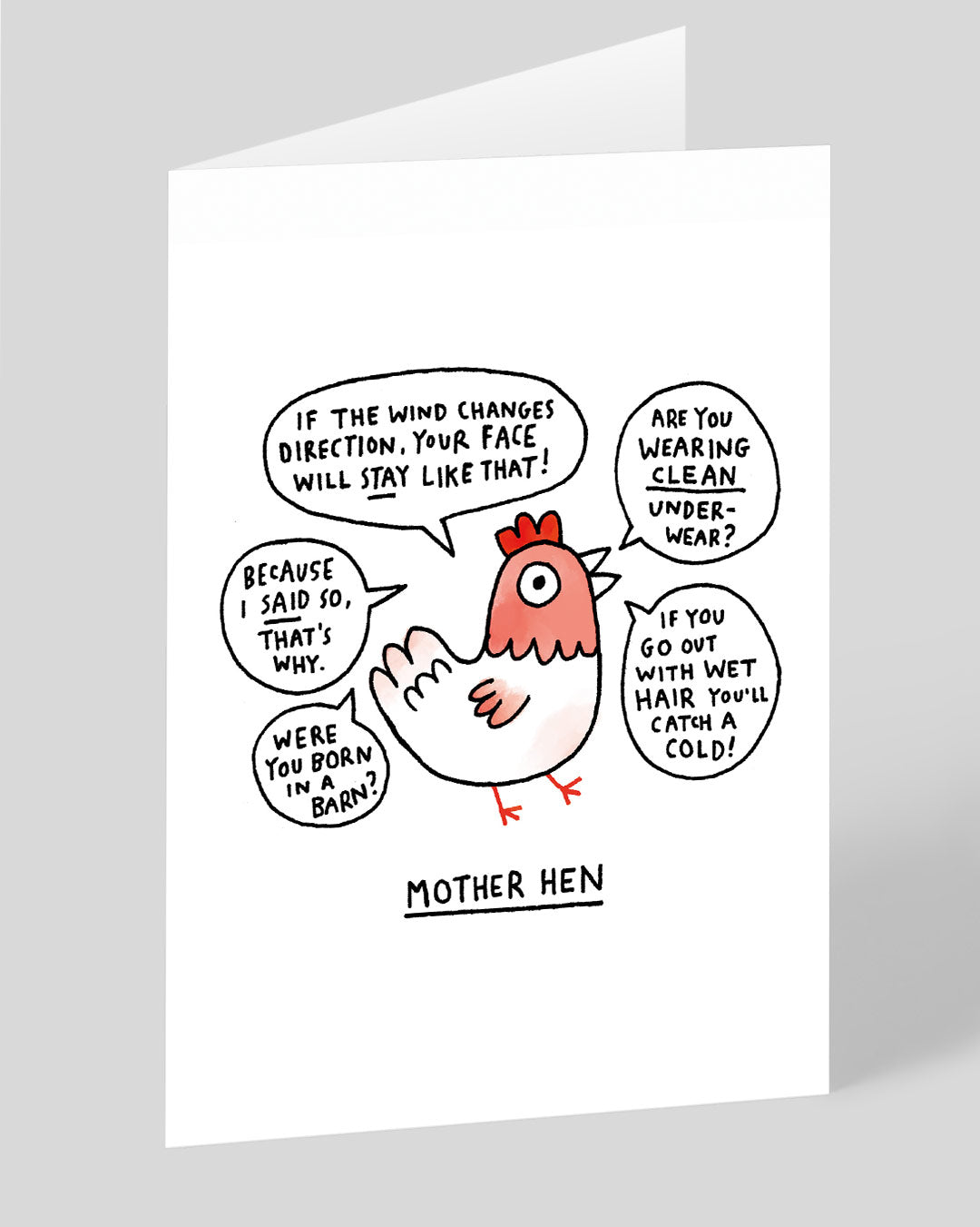 Funny Birthday Card for Mum Mother Hen Greeting Card