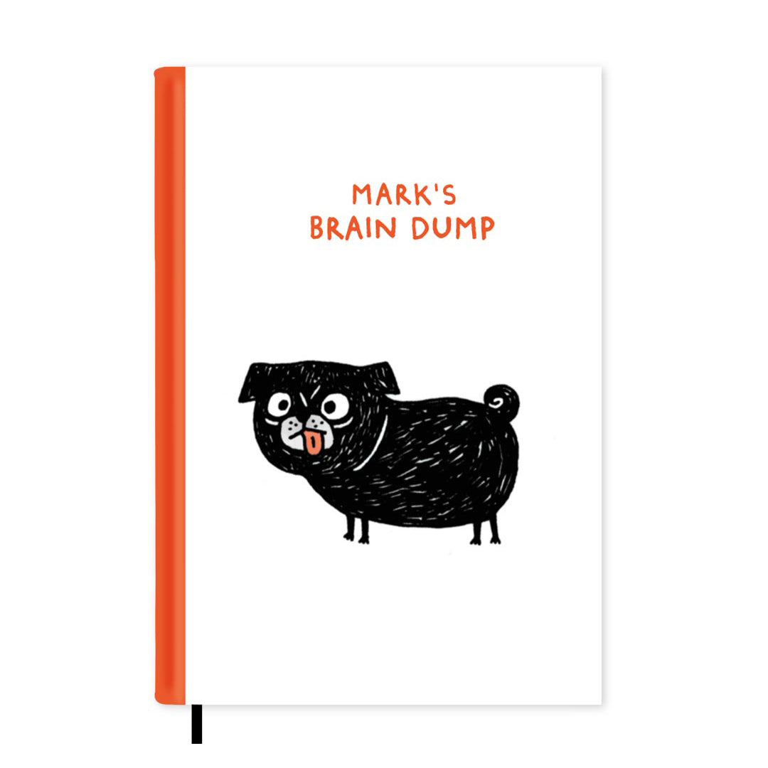 Brain Dump Personalised Notebook A5, Hard Cover / Lined