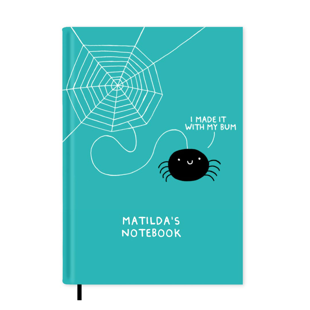I Made It With My Bum Personalised Notebook A5, Hard Cover / Dotted