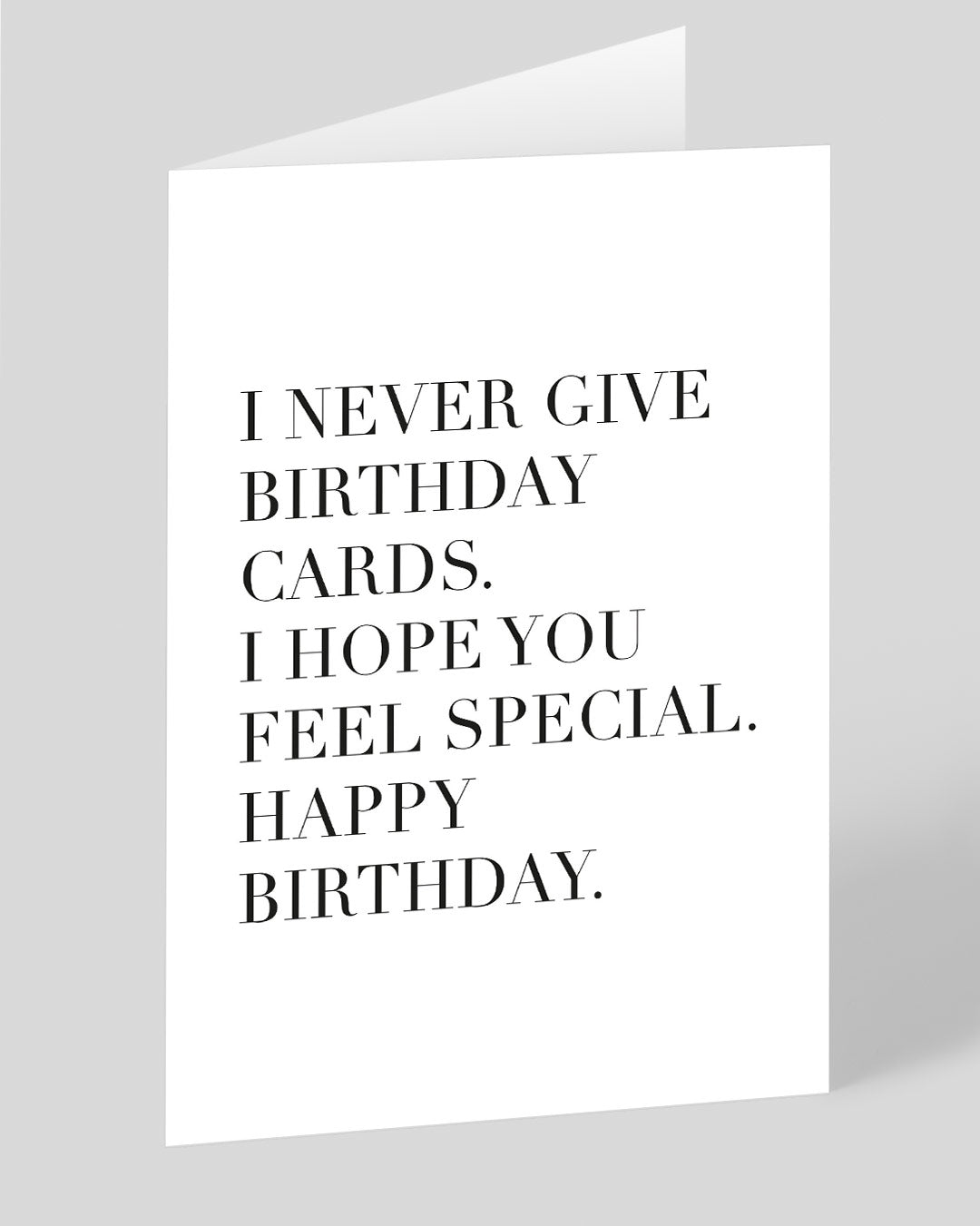 Funny Birthday Card Never Give Cards Birthday Card