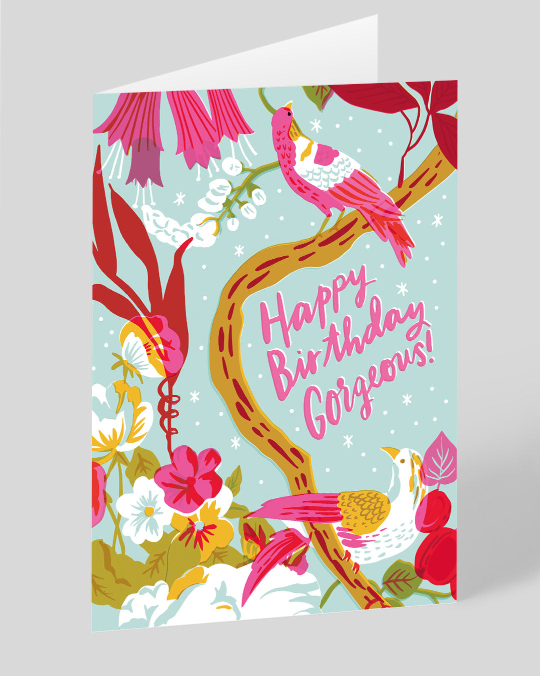 Birthday Card Gorgeous Tropical Birds Birthday Card