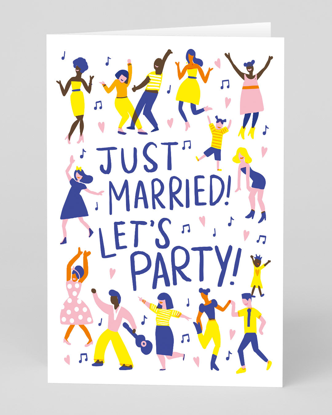 Personalised Just Married Let’s Party Greeting Card