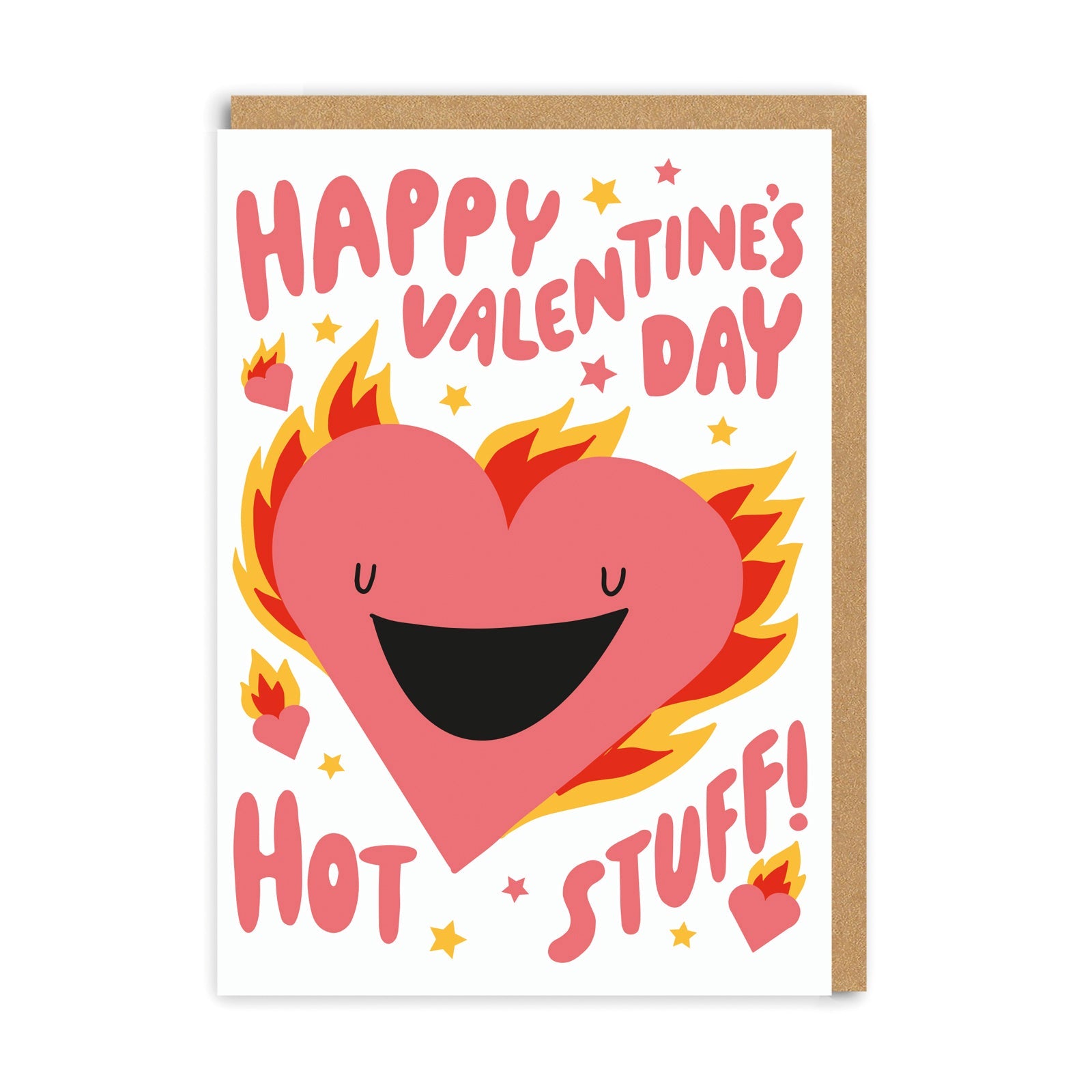 Valentine’s Day | Valentines Card For Him or Her | Happy Valentine’s Day Hot Stuff Greeting Card | Ohh Deer Unique Valentine’s Card | Artwork by Hello!Lucky! | Made In The UK, Eco-Friendly Materials, Plastic Free Packaging