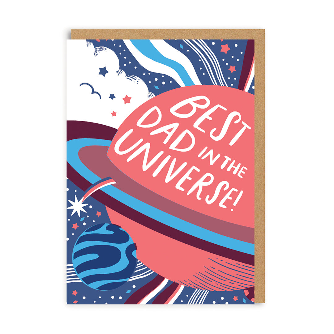 Father’s Day Cute Best Dad Universe Greeting Card