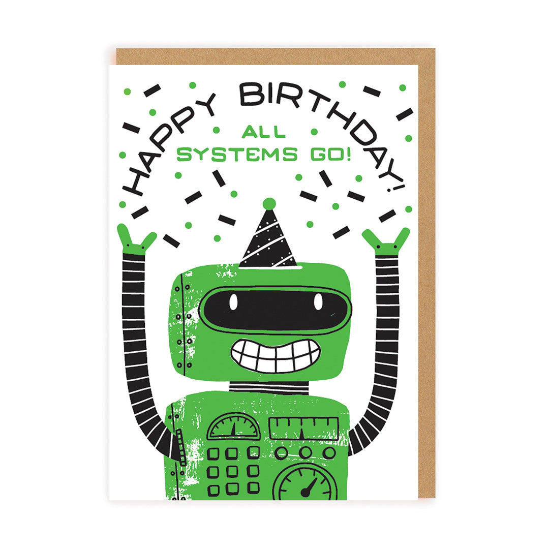 Birthday Card Robot Birthday Card