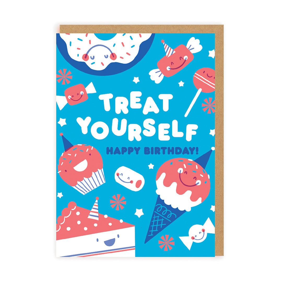 Funny Birthday Card Treat Yourself Birthday Card