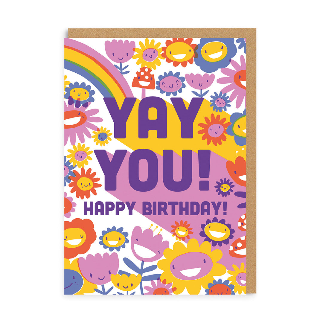 Funny Birthday Card Yay You Flowers Birthday Card