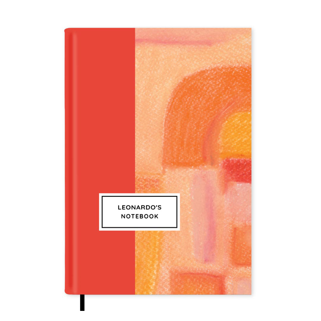 Abstract Pastels Personalised Notebook A5, Hard Cover / Lined