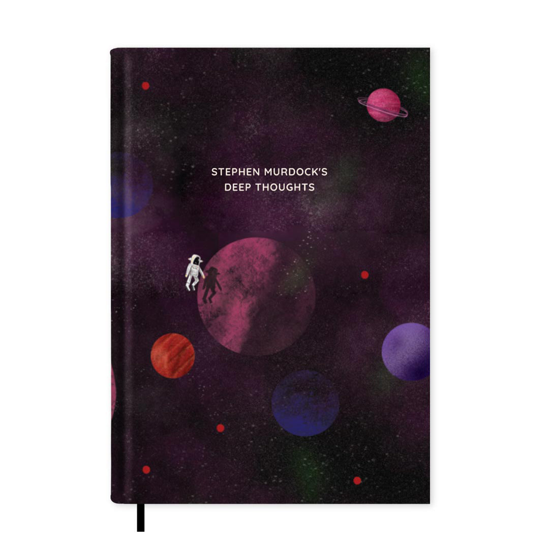 Spaceman Personalised Notebook A5, Hard Cover / Lined