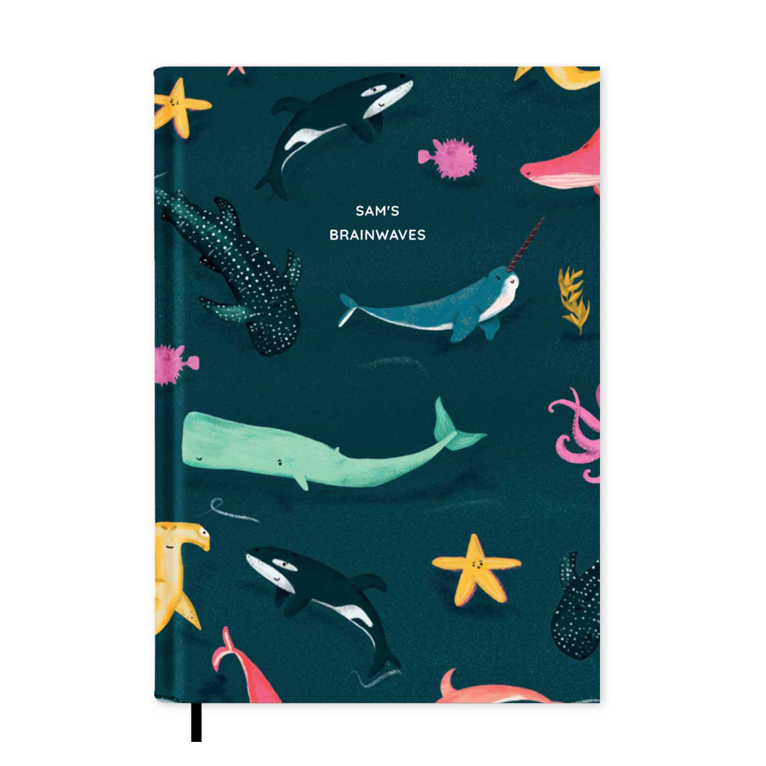 Under The Sea Personalised Notebook A5, Hard Cover / Lined