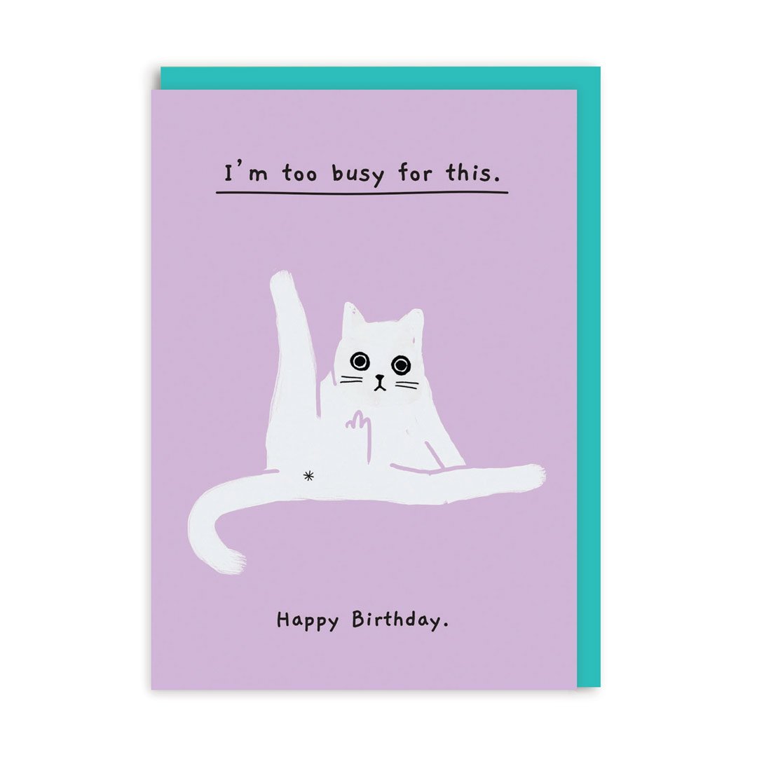 Funny Birthday Card Too Busy For This Birthday Greeting Card