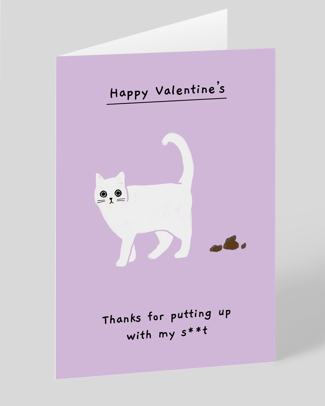 Valentine’s Day | Funny Valentines Card For Cat Lovers | Personalised Thanks For Putting Up With My Sh*t Valentine’s Day Card | Ohh Deer Unique Valentine’s Card for Him or Her | Made In The UK, Eco-Friendly Materials, Plastic Free Packaging