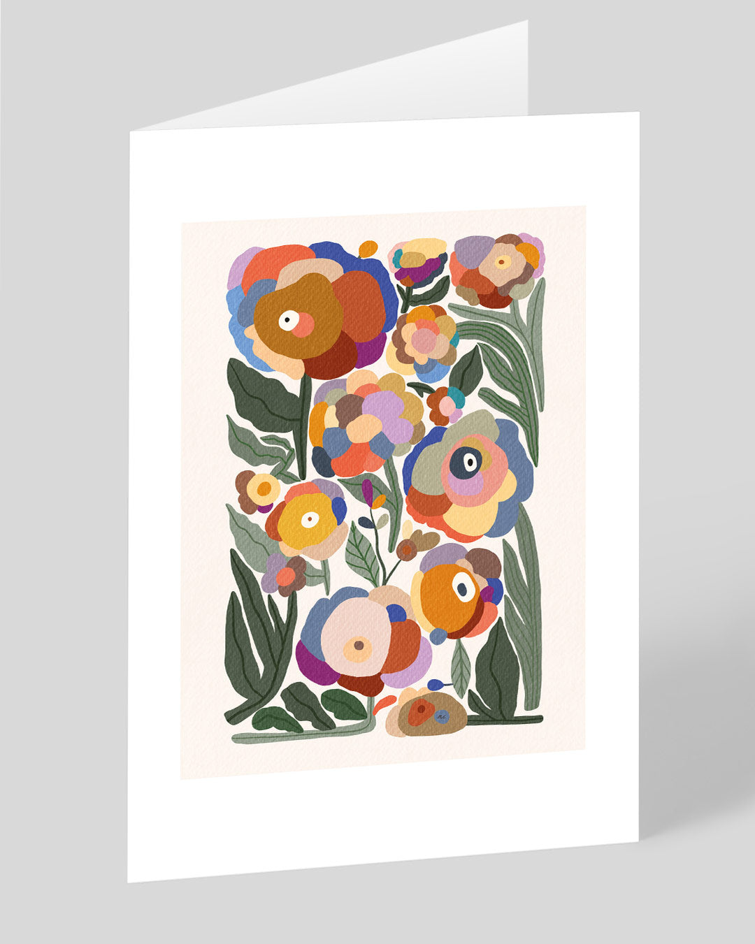 Birthday Card Abstract Floral Greeting Card