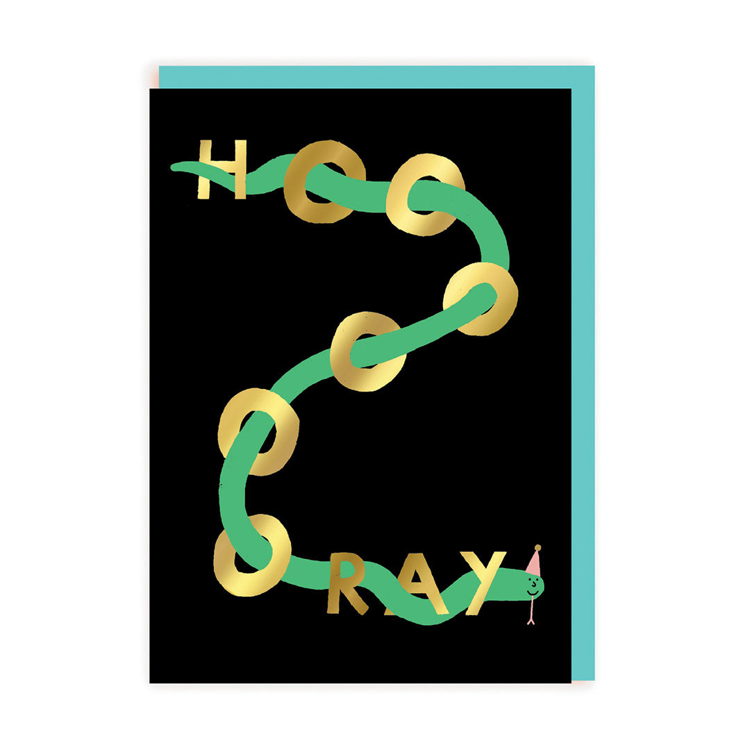 Birthday Card Hooray Snake Greeting Card