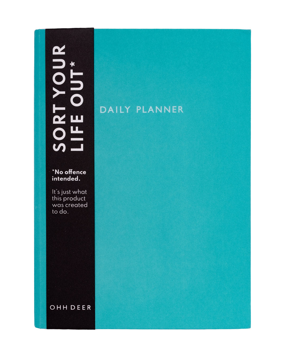 Ohh Deer Daily Planner Notebook | A5 Undated Diary | To Do List, Hourly Schedule, Priorities | Sort Your Life Out | Day To Day Planner | Sea Teal