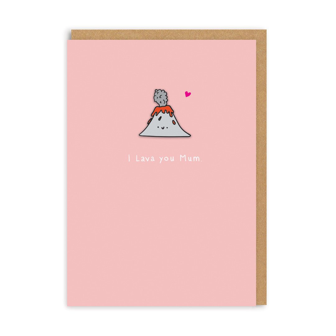 I Lava You Mum Enamel Pin Card