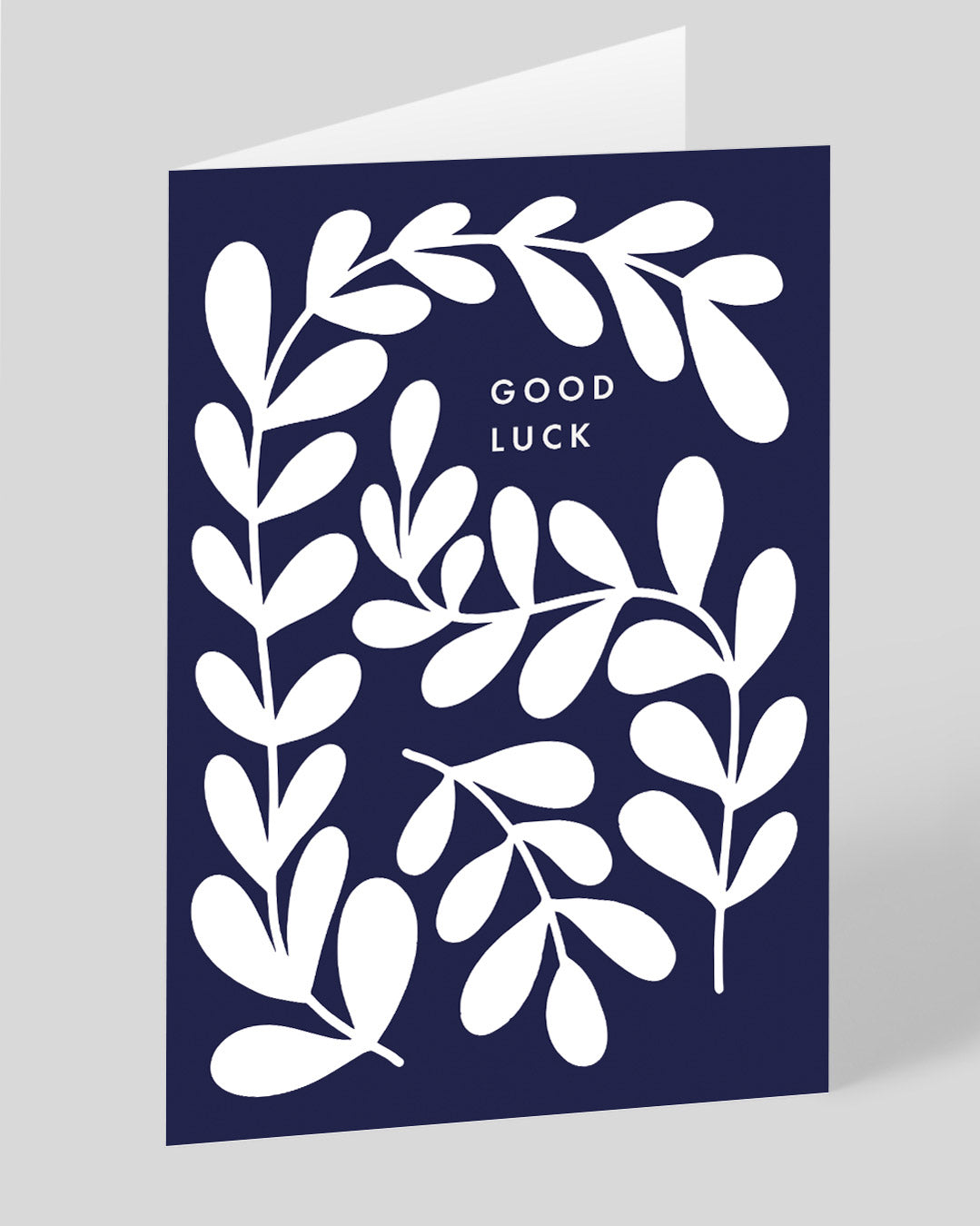 Personalised Leaves Good Luck Card