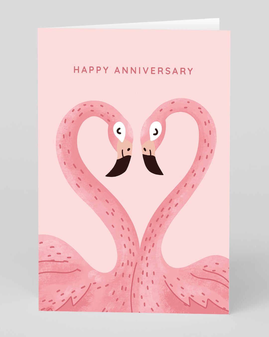 Personalised Anniversary Flamingos Anniversary Card