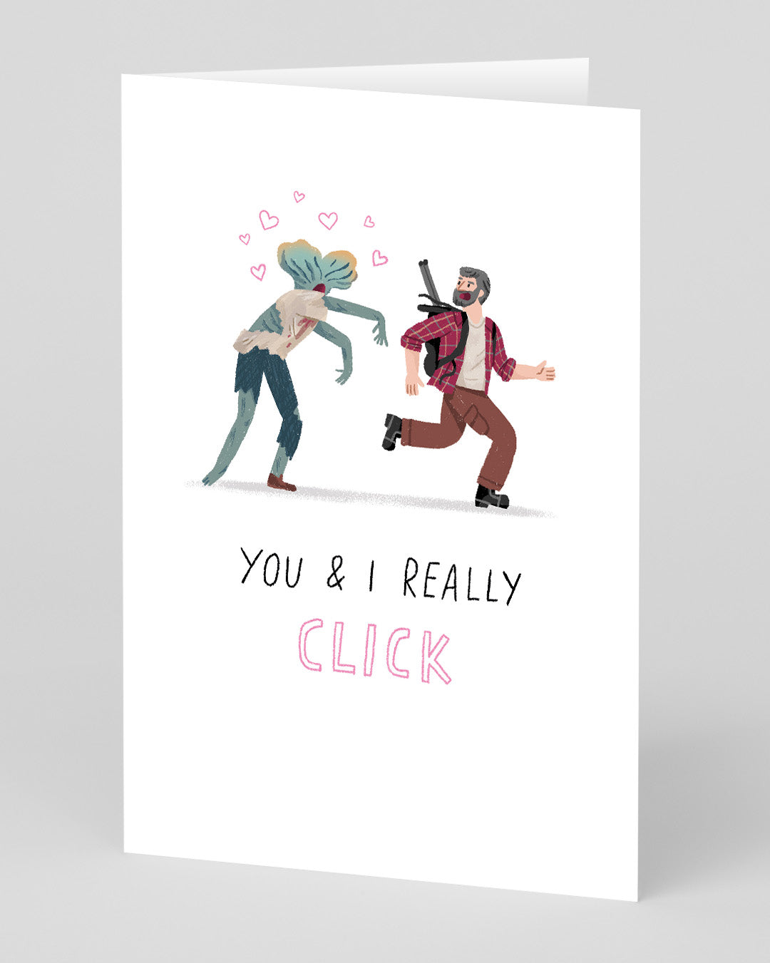 Valentine’s Day | Funny Valentines Card For The Last Of Us Fans | Personalised You And I Really Click Running Greeting Card | Ohh Deer Unique Valentine’s Card for Him or Her | Made In The UK, Eco-Friendly Materials, Plastic Free Packaging