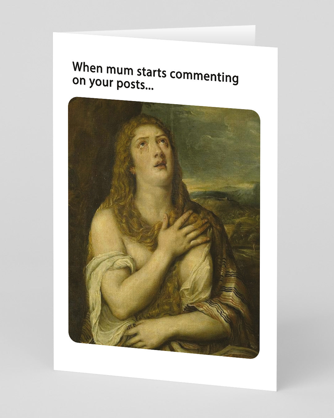 Funny Birthday Card for Mum Commenting On Your Posts Greeting Card