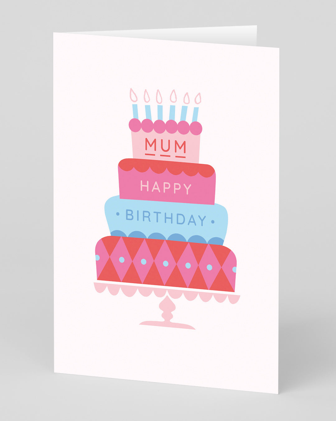 Birthday Card for Mum Cake Birthday Card