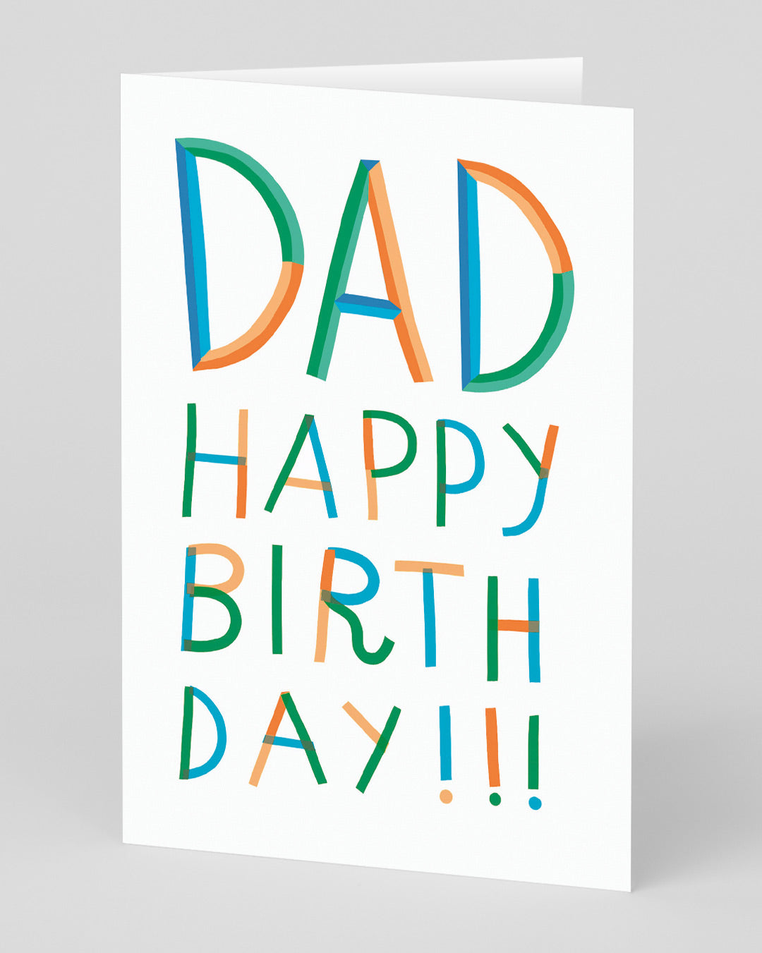 Birthday Card for Dad Letters Happy Birthday Card