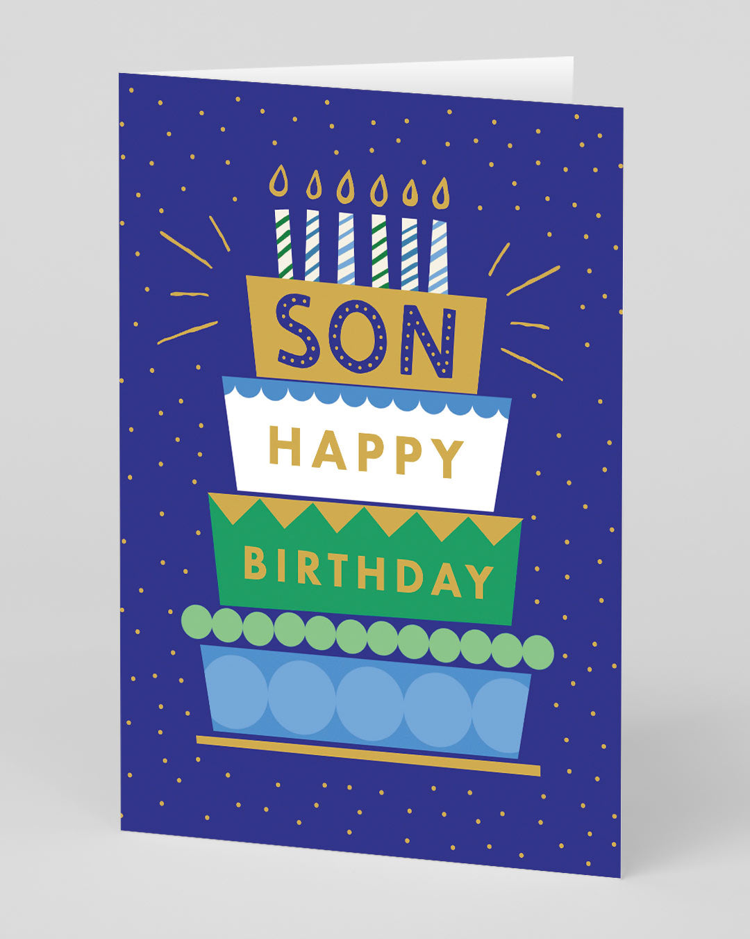 Birthday Card for Son Happy Birthday Son Cake Card