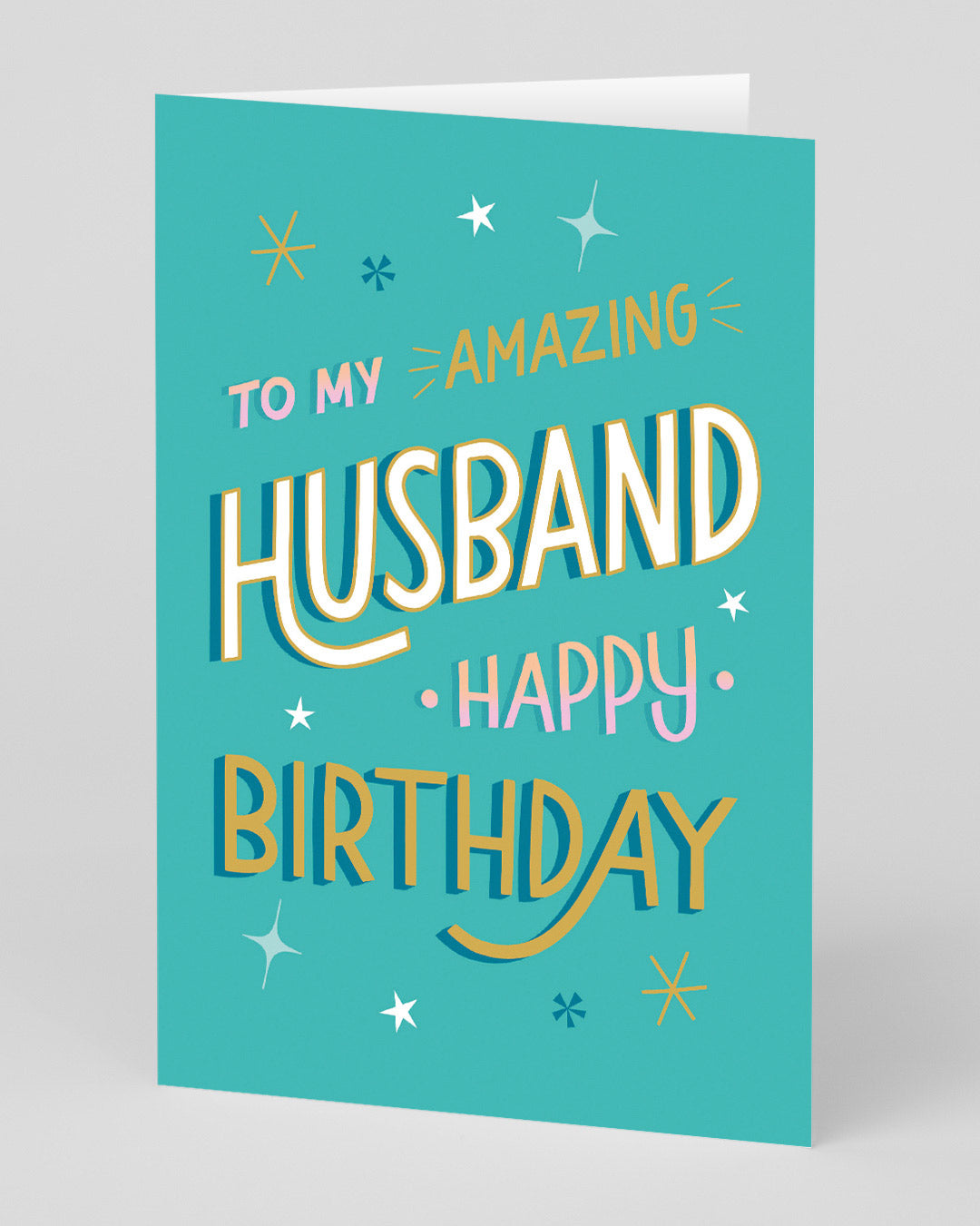 Birthday Card for Husband Amazing Husband - Letters Greeting Card