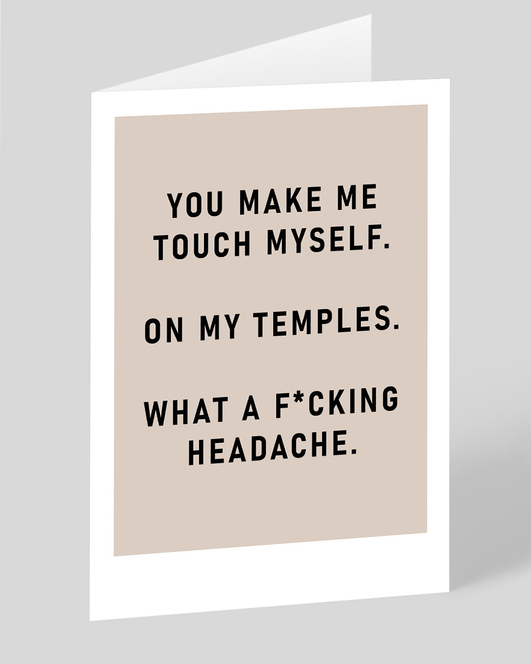 Rude Birthday Card F*cking Headache Greeting Card