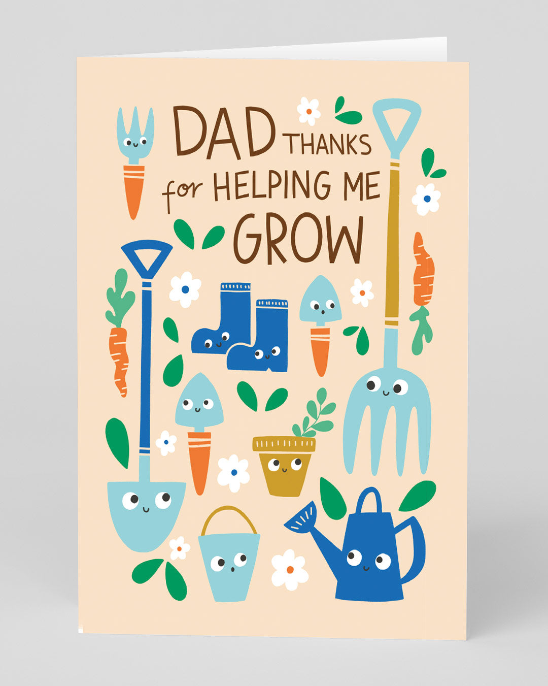 Father’s Day Cute Dad Thanks For Helping Me Grow Father’s Day Card
