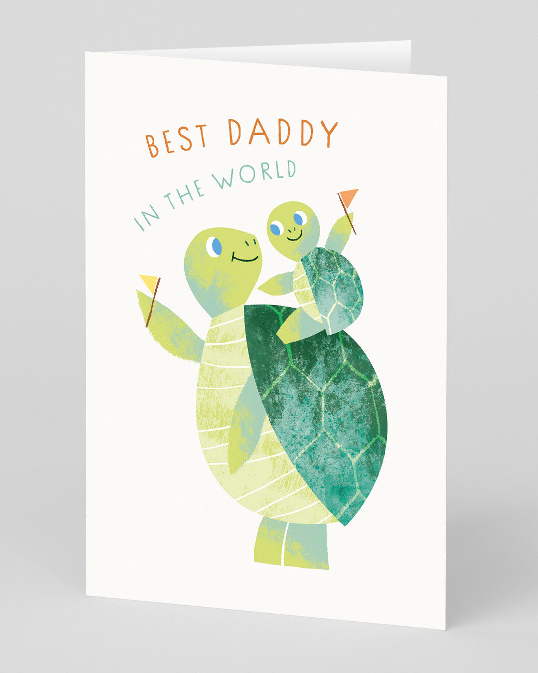 Father’s Day Cute Best Daddy Turtles Greeting Card