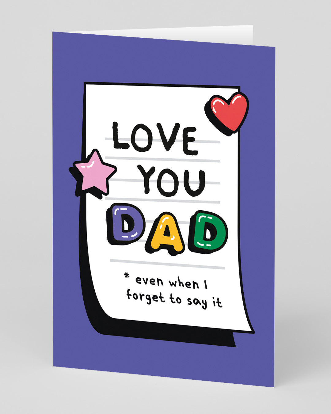 Father’s Day Funny Love You Dad Fridge Note Greeting Card
