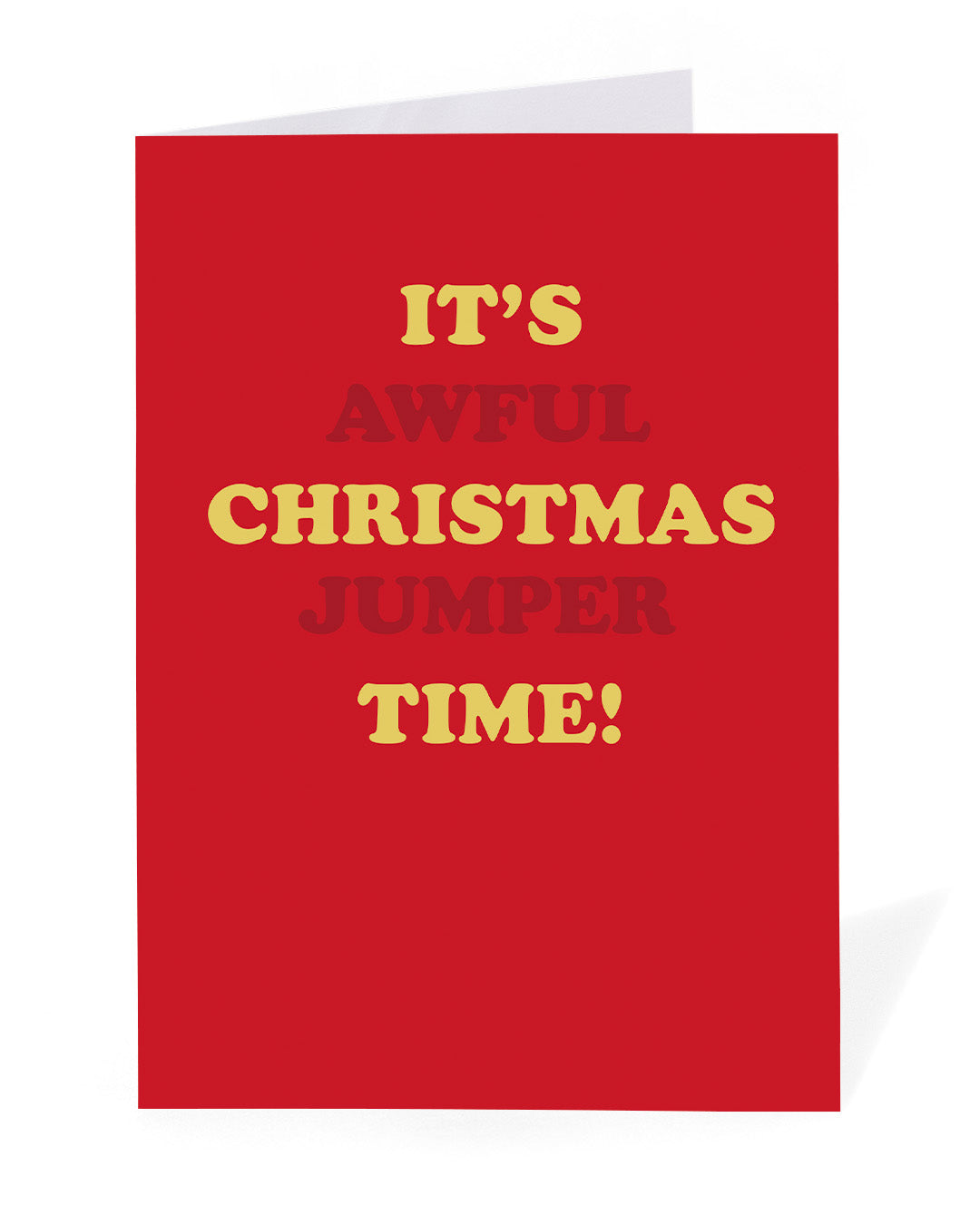 Personalised It’s Awful Christmas Jumper Time Christmas Card