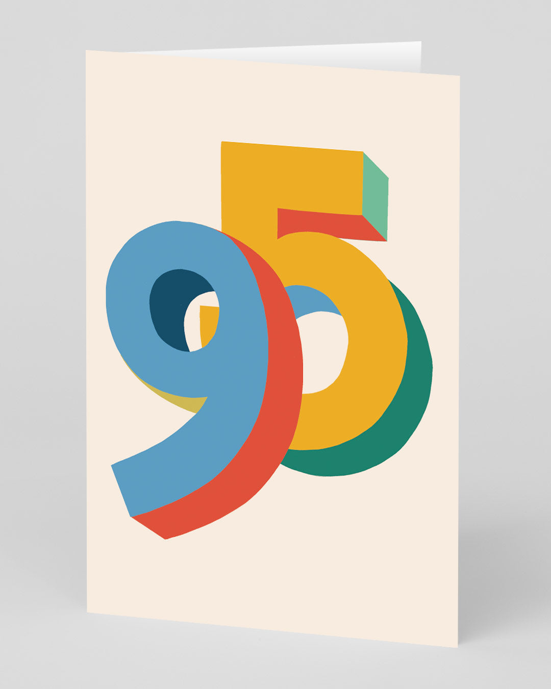 95th Birthday Card Bright Colourful 95th Birthday Card